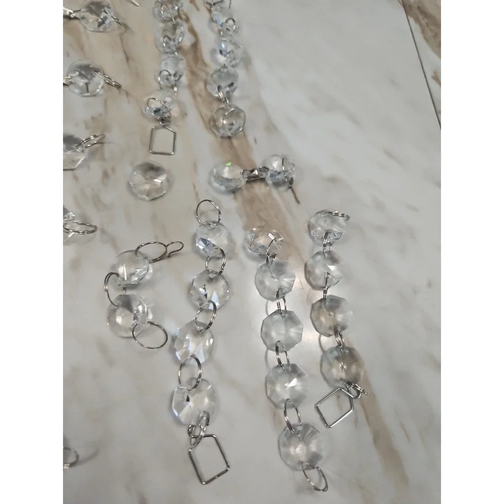 Vintage Octagon Glass Chandelier Prisms 1/2